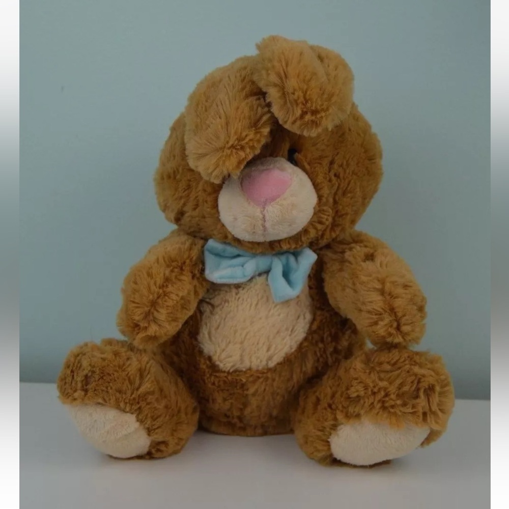 Gund Bops Bunny Rabbit Plush Stuffed Animal Toy Blue Bow Tie 4044006 Tan Brown